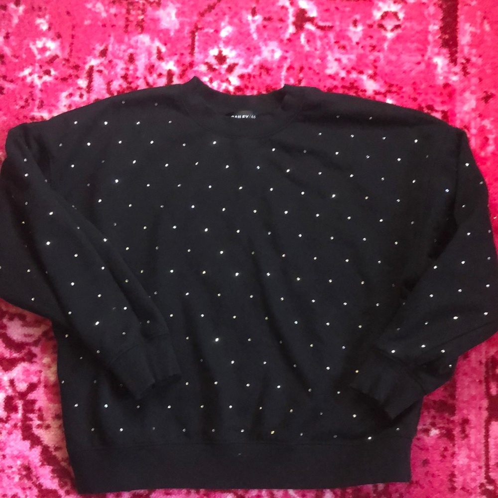 Calling All Dance Moms! Black Studded Sweatshirt